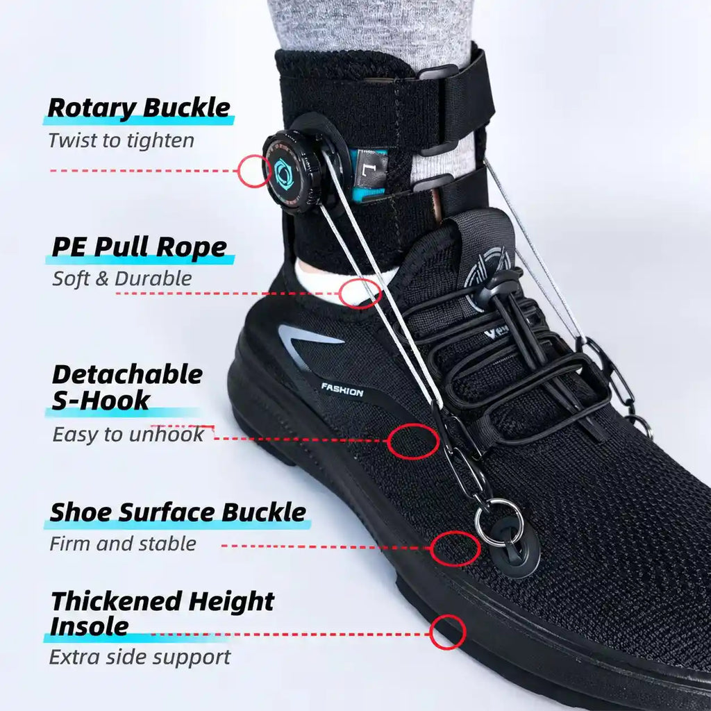Adaptive Walking Support Shoes with Adjustable Foot Lift System