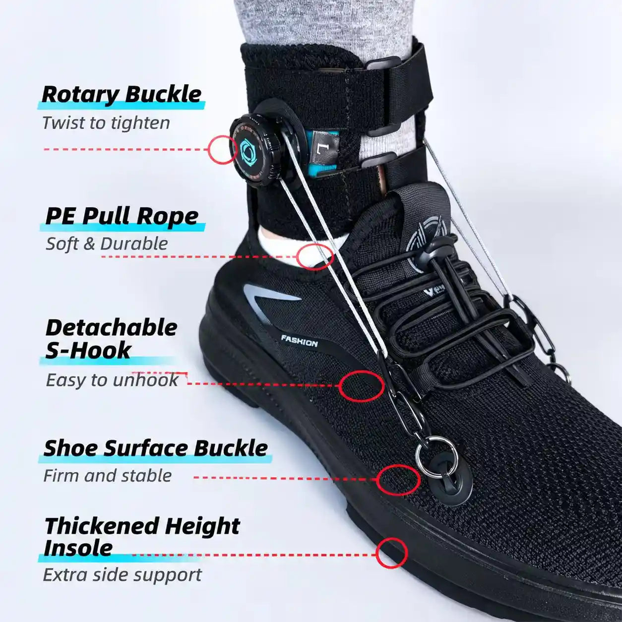 Adaptive Walking Support Shoes with Adjustable Foot Lift System