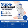 Adjustable Ankle Support Brace with Dual Side Stabilizers – Breathable X-Strap Ankle Wrap for Daily Comfort & Sports