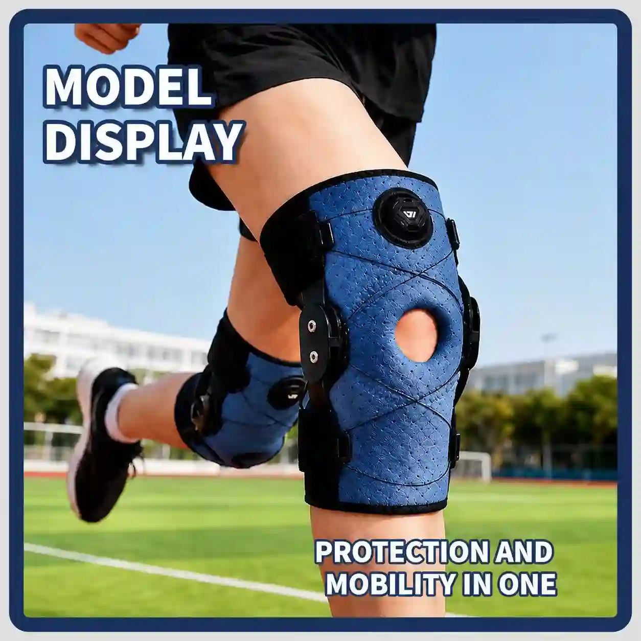 Adjustable BOA Dial Knee Support Brace with Steel Stabilizer Plates