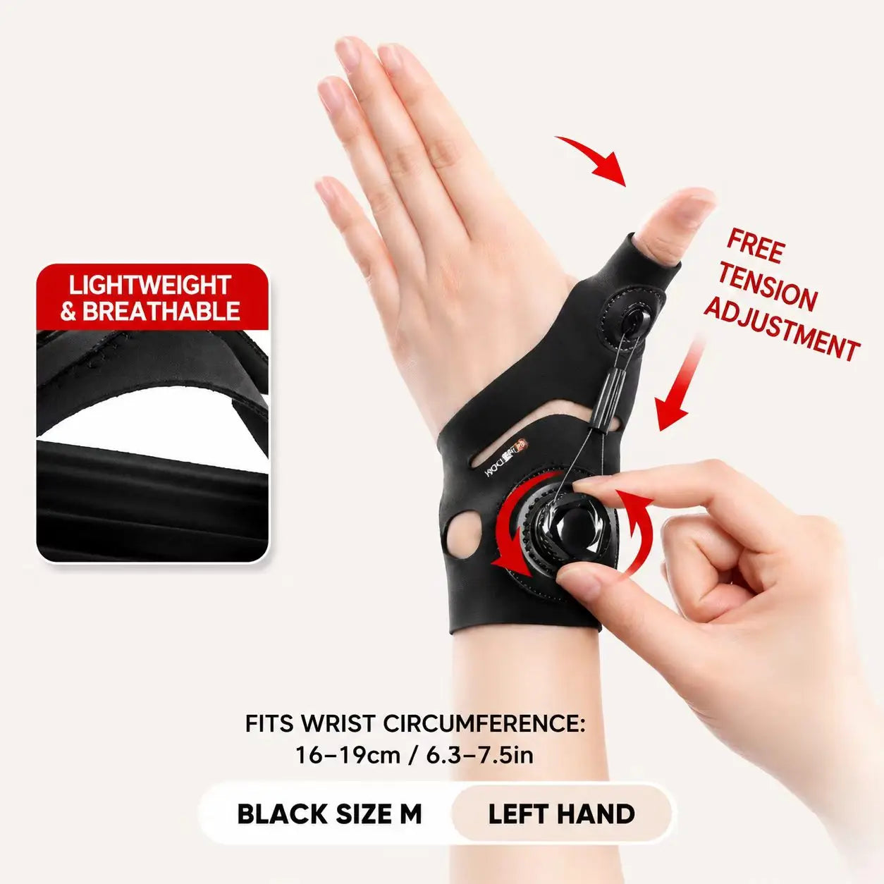 Adjustable Dial Thumb Support Brace