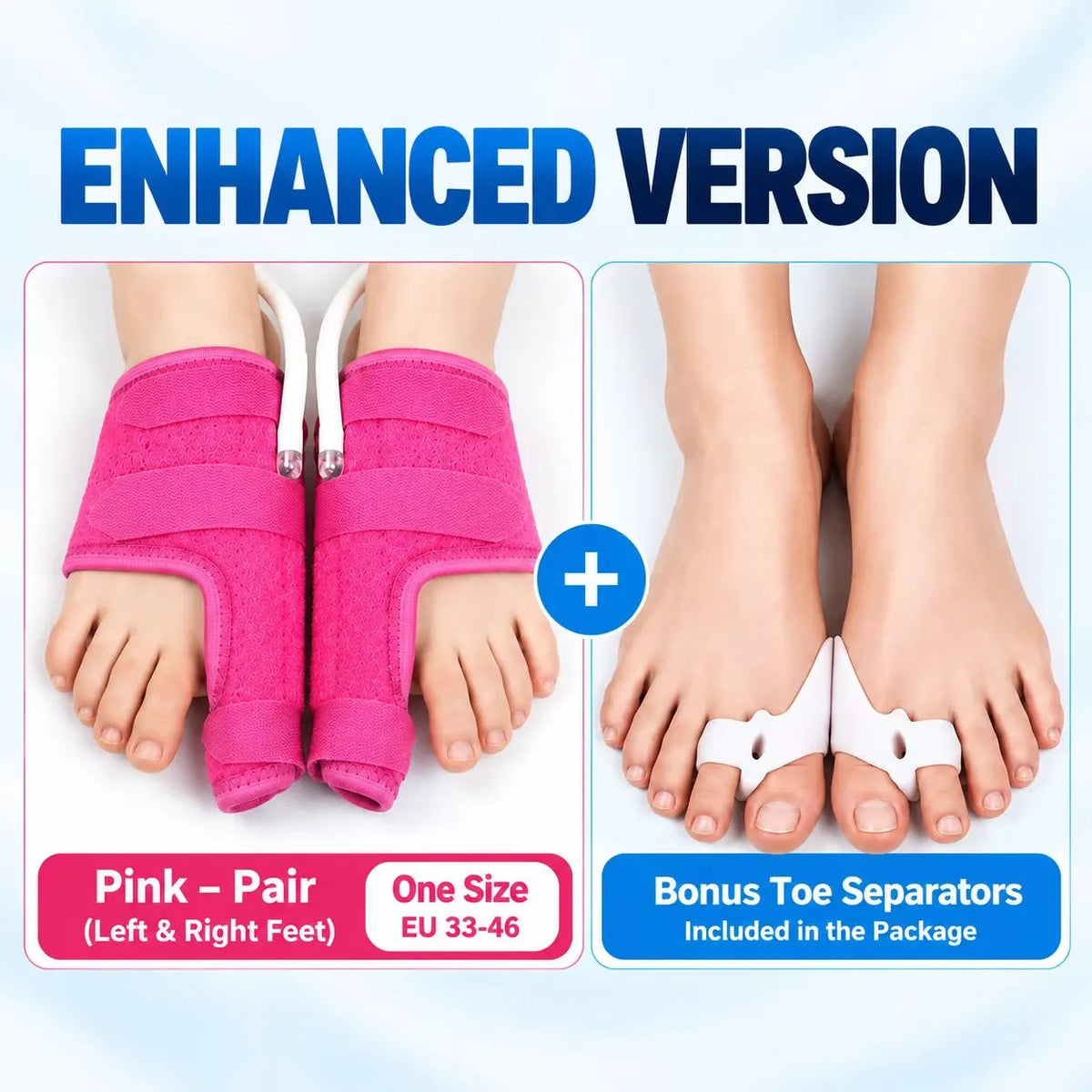 Adjustable Air Cushion Big Toe Support – 85° Flexible Design with Comfortable Straps
