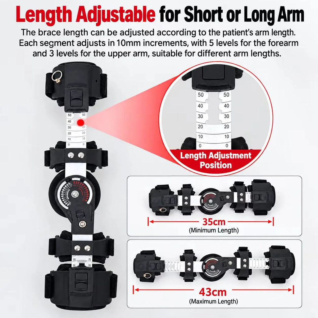 Adjustable ROM Elbow Support Brace with Angle Lock & Shoulder Sling