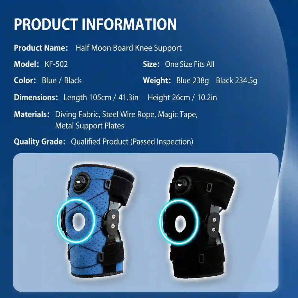 Adjustable BOA Dial Knee Support Brace with Steel Stabilizer Plates