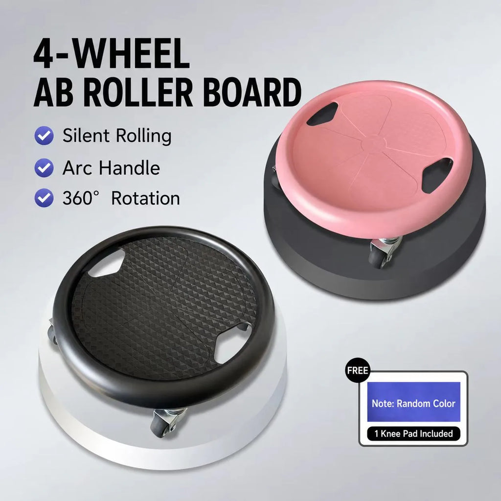 4-Wheel Ab Roller Board with 360° Rotating Wheels