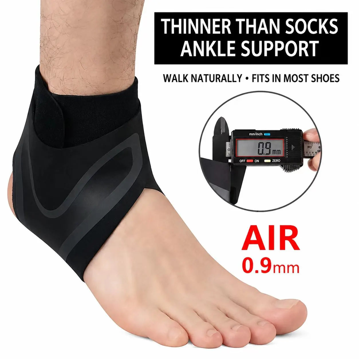 Adjustable Ankle Support Brace – Lightweight Compression Ankle Stabilizer