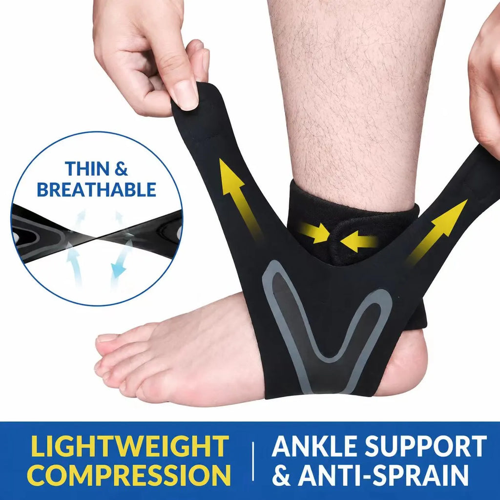 Adjustable Ankle Support Brace – Lightweight Compression Ankle Stabilizer
