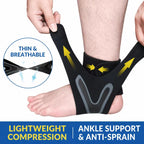 Adjustable Ankle Support Brace – Lightweight Compression Ankle Stabilizer